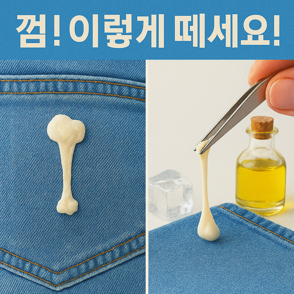 OMG! 껌이 붙었다고? 옷과 머리카락에 붙은 껌, 흔적 없이 떼는 꿀팁 대방출!